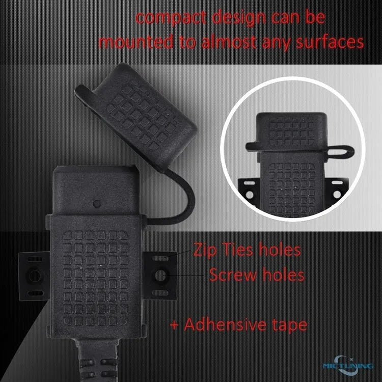 USB SAE adapter for motorcycle phone and GPS charging, black ABS housing with copper contacts