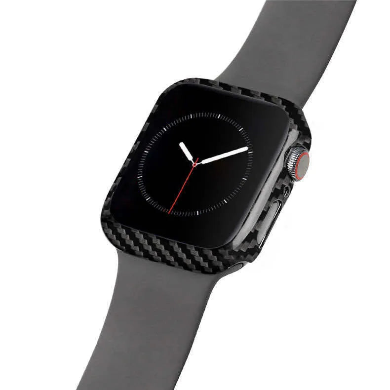 Black leather half wrap protective case for Apple Watch Series 4 44mm