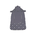 Baby carrier cloak cover windproof quilt coral fleece 78x64cm with detachable hood and reflective tape in Blue