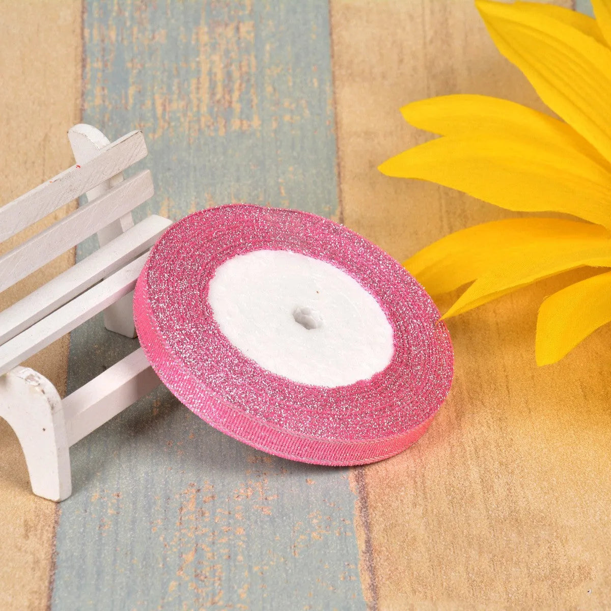 3 points width polyester decorative ribbon with green onion belt texture in multiple colour options