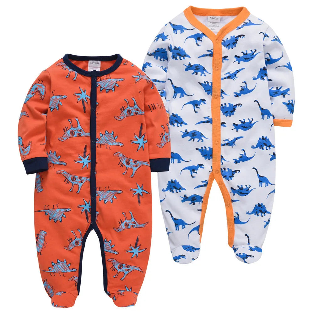 Baby onesie long sleeve cotton concealed button closure red group pattern infant bodysuit