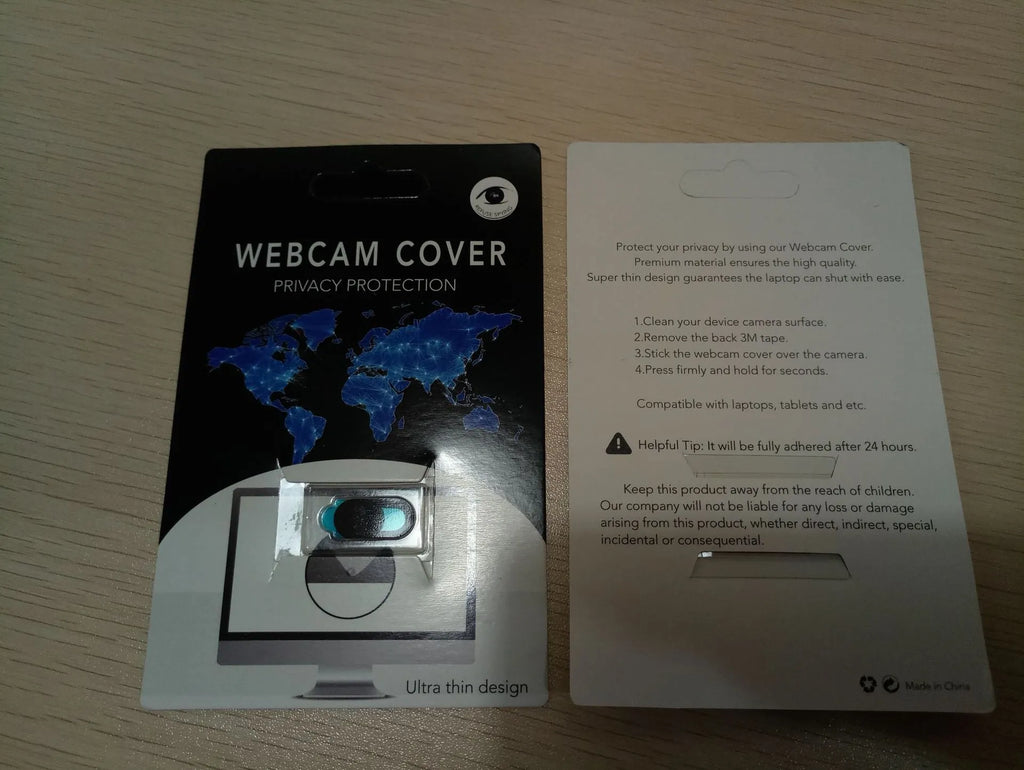 Black plastic camera privacy cover slide for laptop webcam anti hacker protection 18.5mm length