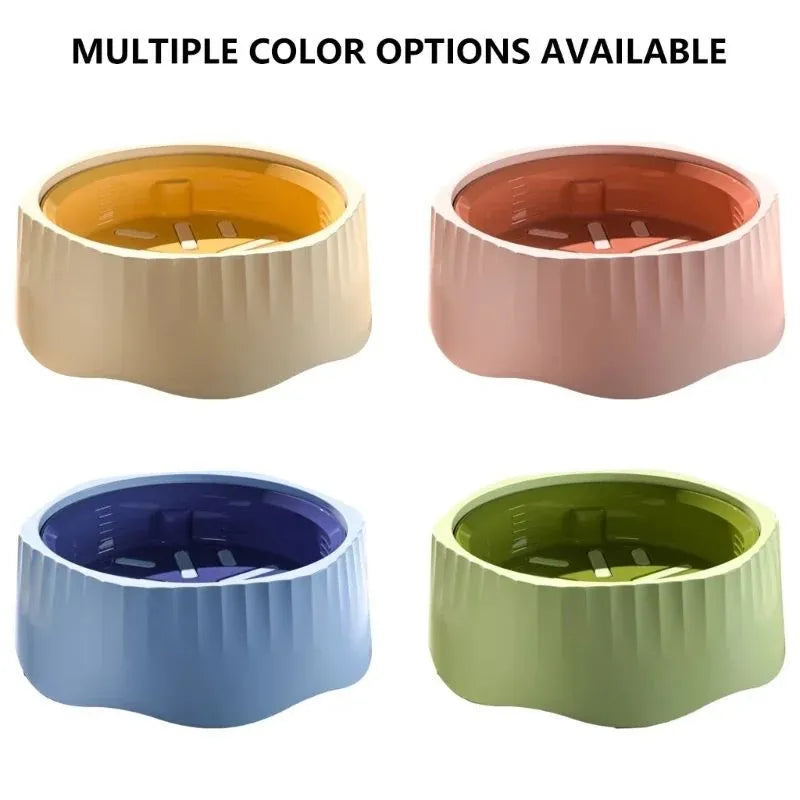 Slow feeding pet bowl with detachable insert in blue, green, pink, or white colours