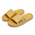 A pair of EVA flip flop slippers with a cartoon pattern, shown in one of six available colours.