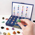 Christmas doll countdown calendar advent crystal stone mine blind box in rough stone style with stone toy material