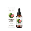 30ml bottle of guava seed oil facial serum with dropper.