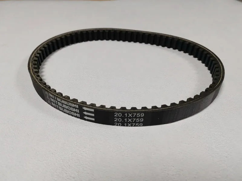 Black drive belt replacement for Guangyang Jinli GP110 and Fengli VP110 pedal motorcycles