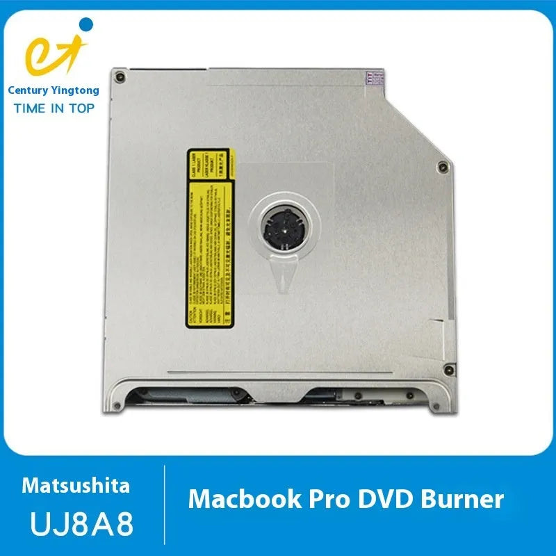 Silver MacBook Pro 13 built-in SuperDrive optical drive replacement component with SATA connector