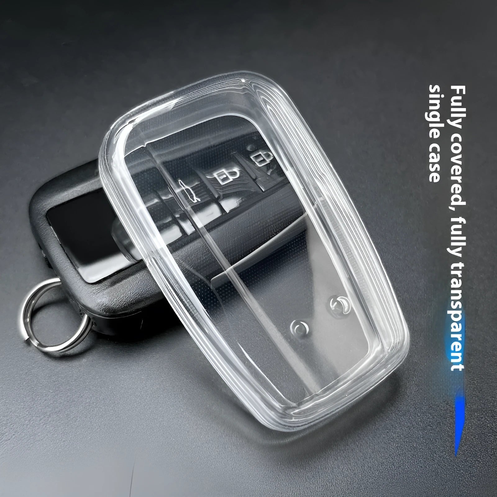 Transparent black silicone car key cover for Camry Asia Rongrong Hanlanda key fob protector