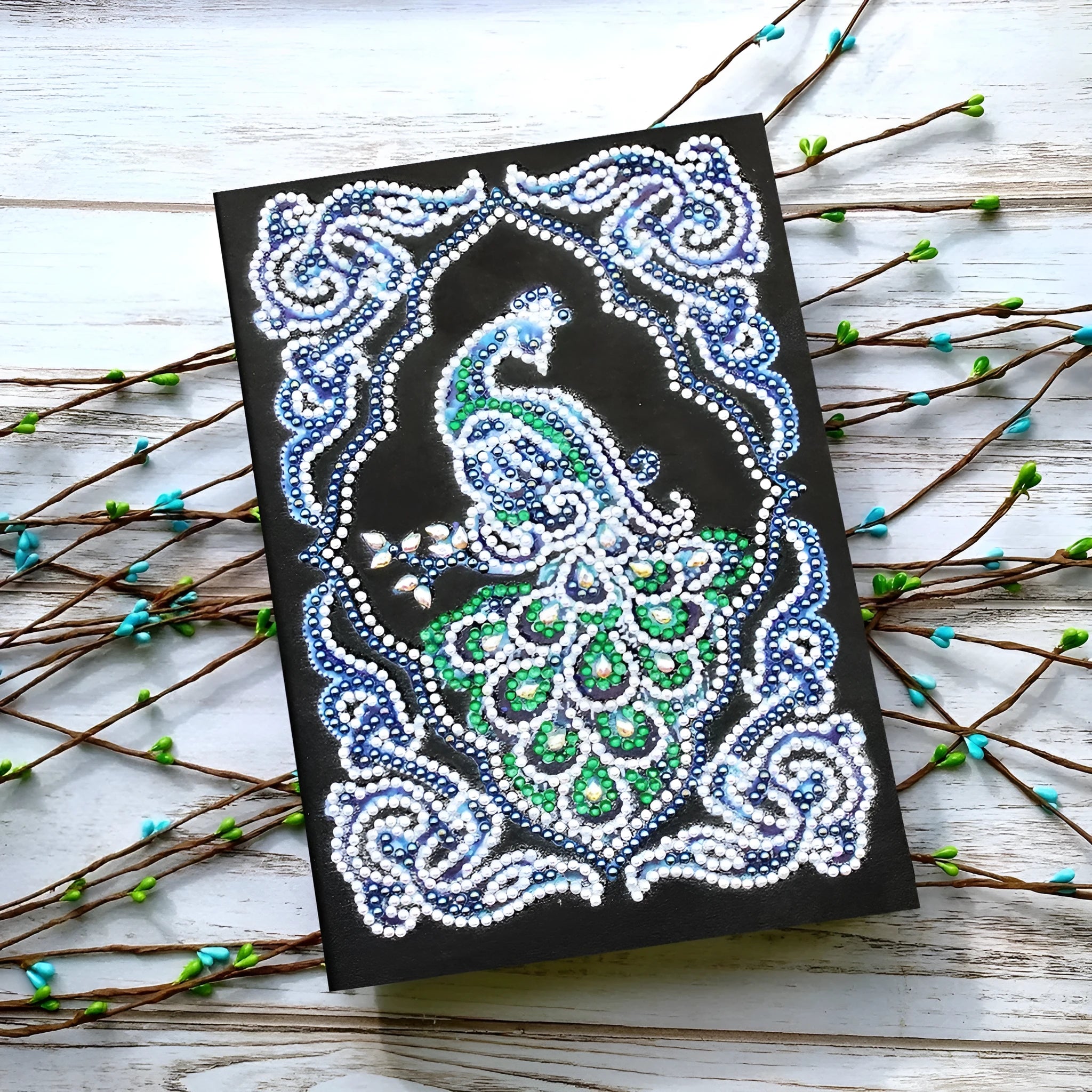 Black A5 diamond painting notebook for storing shaped drill and bright drill crystals