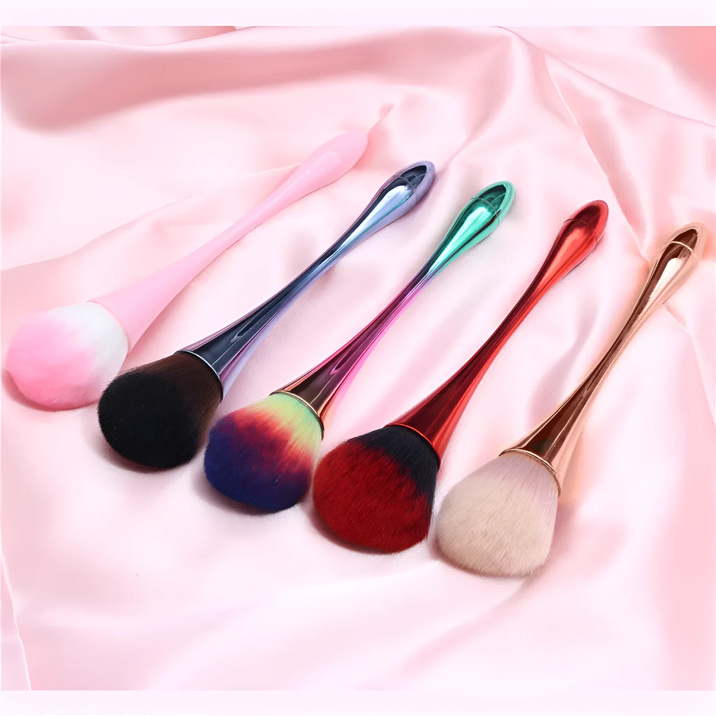 Make-up sponge puff cosmetic blender, 20.5cm total length, 5cm hair length, in red pink rose gold rainbow or black