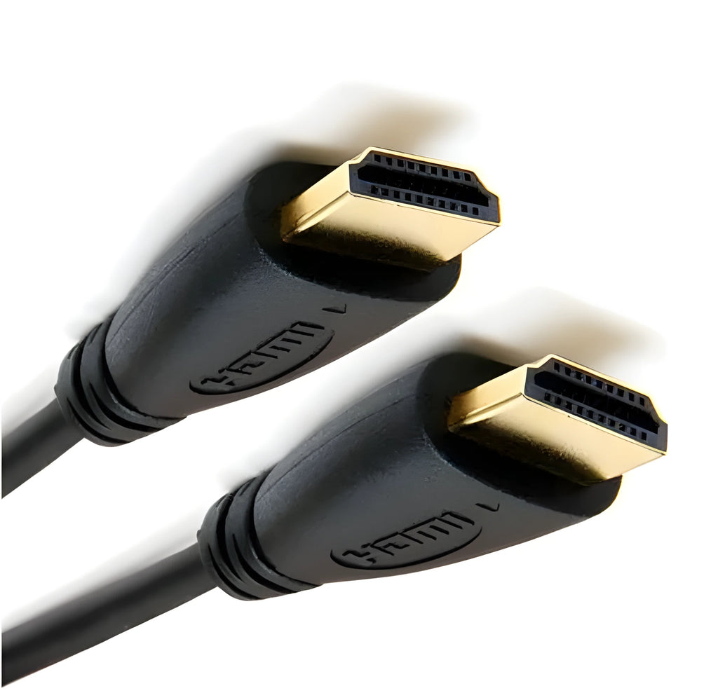Gold-plated HDMI cable with male connectors in multiple lengths from 0.3m to 5m