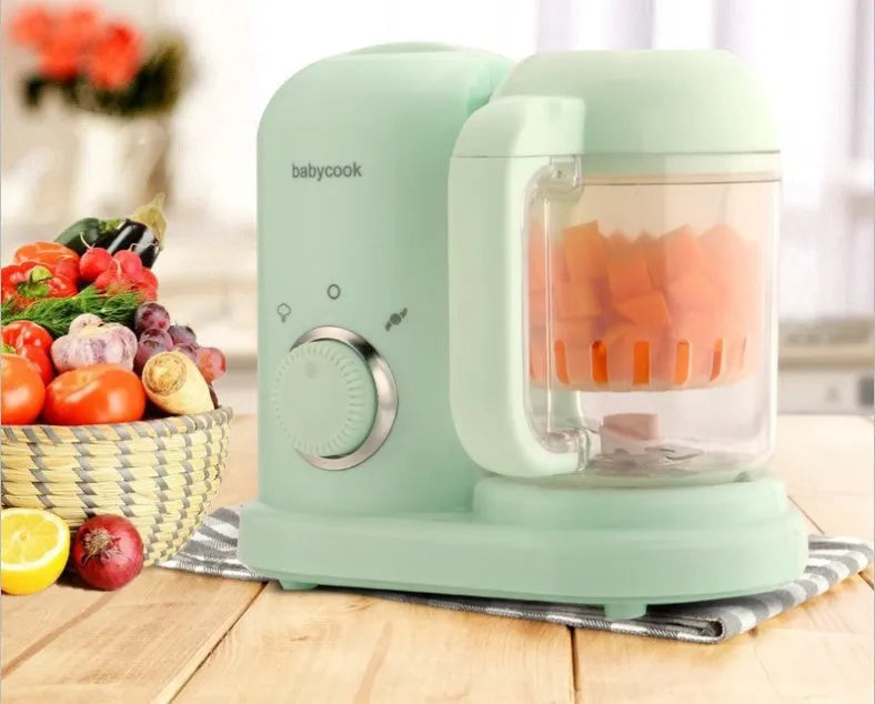 Baby food processor and steamer blender in green or pink with 10-litre capacity