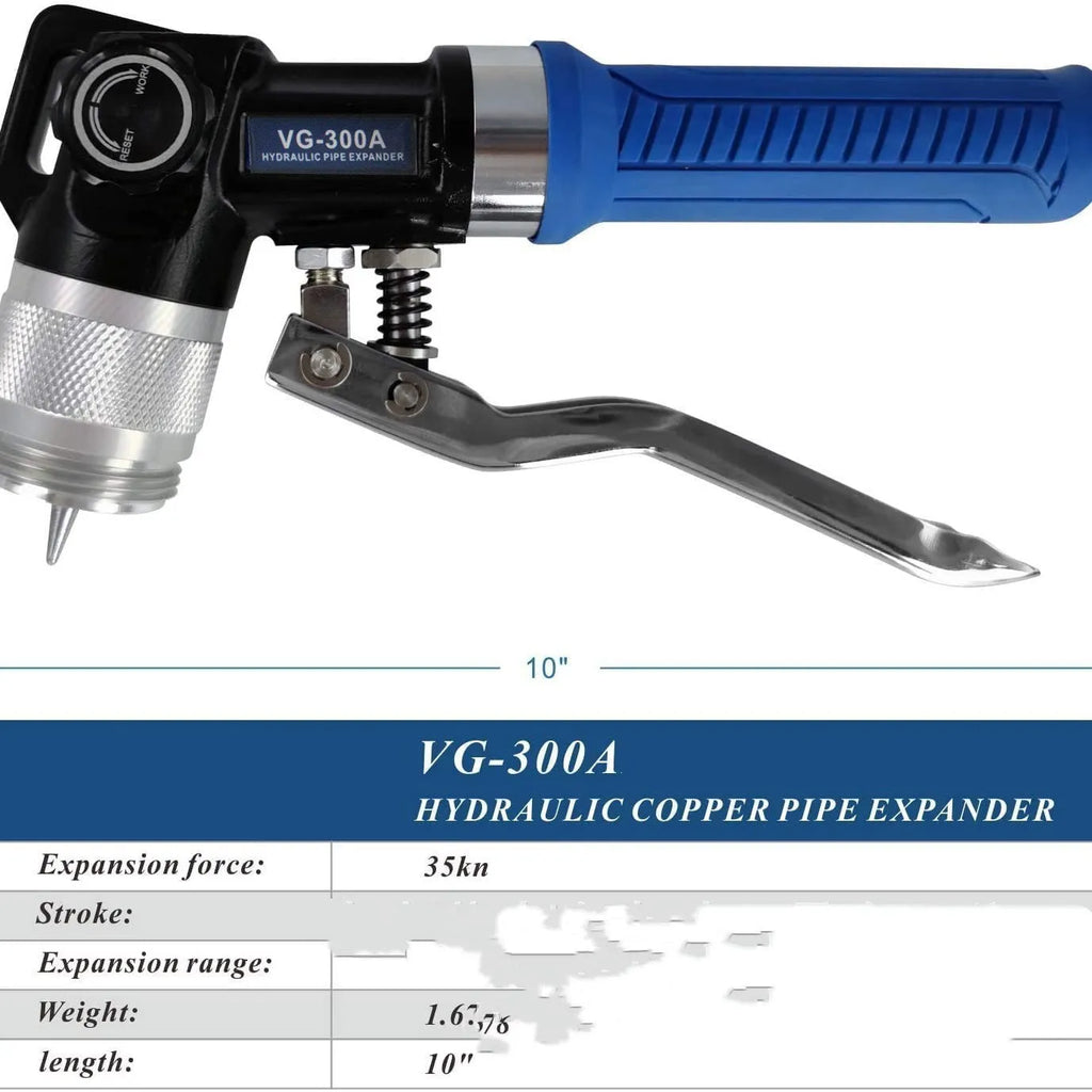 VG-300 style hydraulic tube expansion tool for refrigeration systems made from alloy steel.