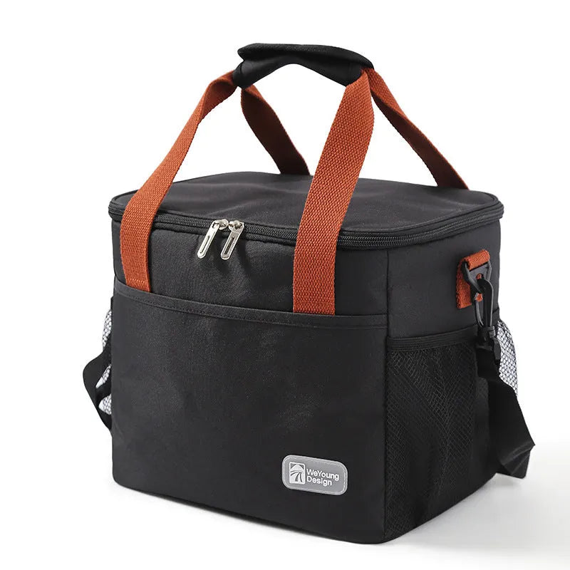 Crossbody insulated picnic bag in grey colour with shoulder strap and 15 litre capacity