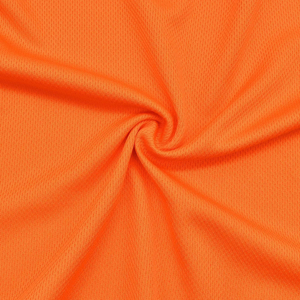 Summer men's breathable polyester cycling top in BL248 orange on white background