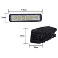 All-black car auxiliary spotlight with bracket mounting hardware for vehicle installation