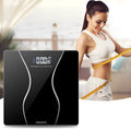 Black electronic household body scale with 180kg capacity for weight measurement