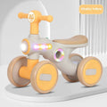 Children's gliding walker for ages 1-3, no pedal anti-rollover four-wheel car with light music, PP material