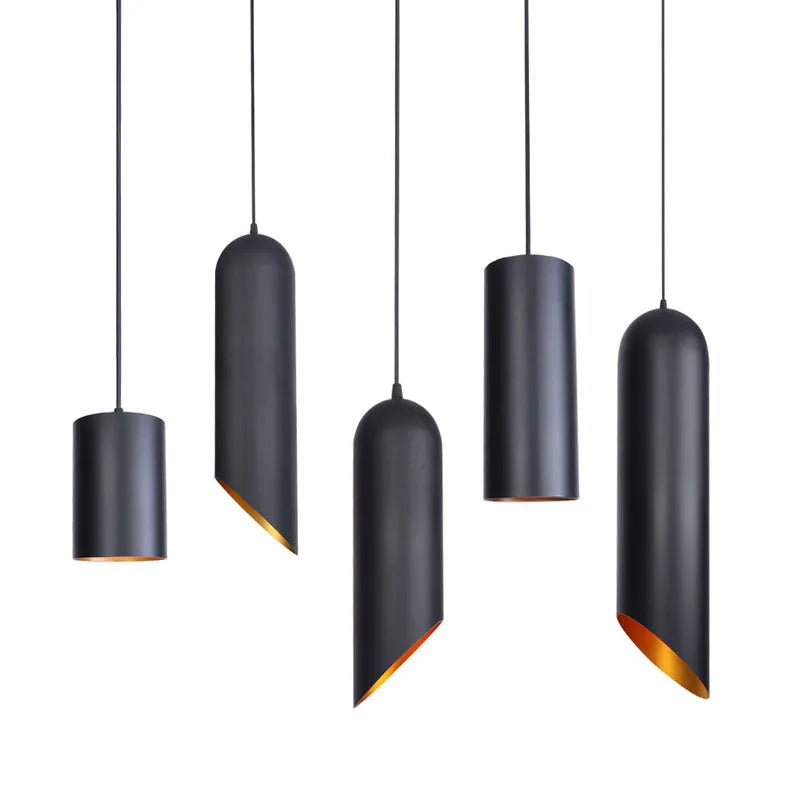 Retro iron art chandelier with industrial design and matte black finish
