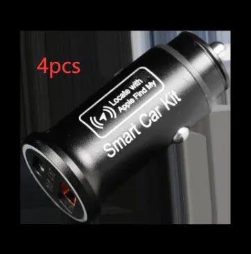 Black car charger GPS locator device for finding lost vehicles.