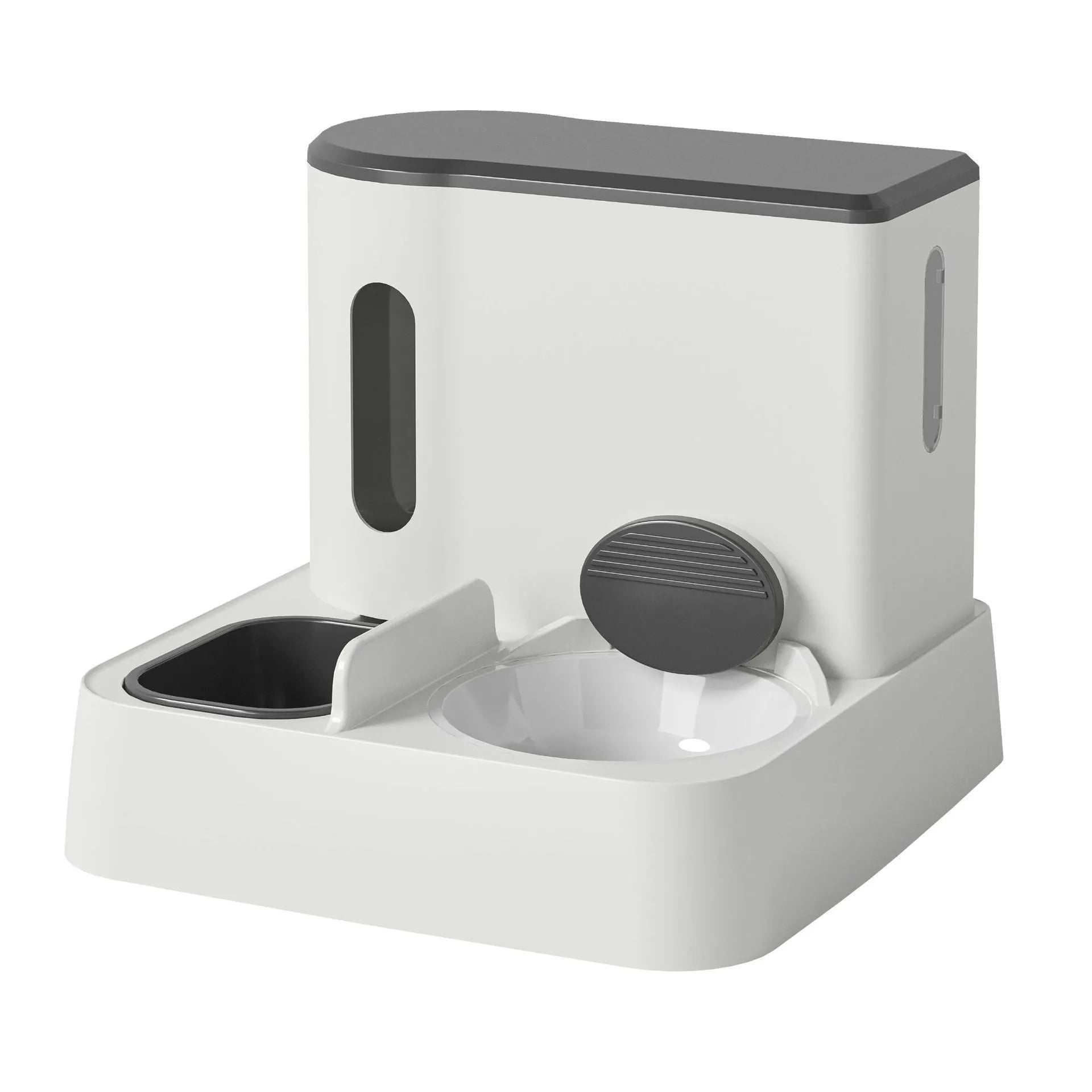 Cat automatic pet feeder with integrated water dispenser in multiple colour options