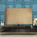 Velvet LCD television dust cover shown in multiple colour options fitting different screen sizes.