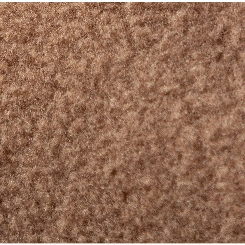 Warm fleece dog jacket with bear embroidery for small breeds, side-button closure, available in brown and white.