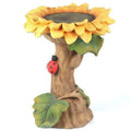 Resin bird feeder approximately 27cm and 380g in pastoral abstract style for garden decoration