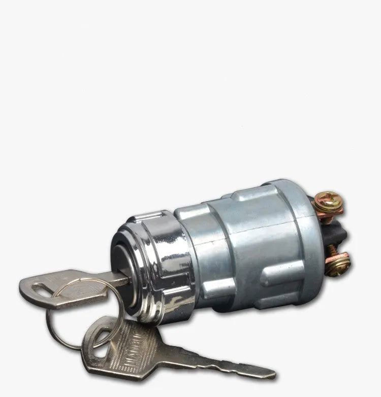Copper vehicle ignition lock with key for trucks and forklifts