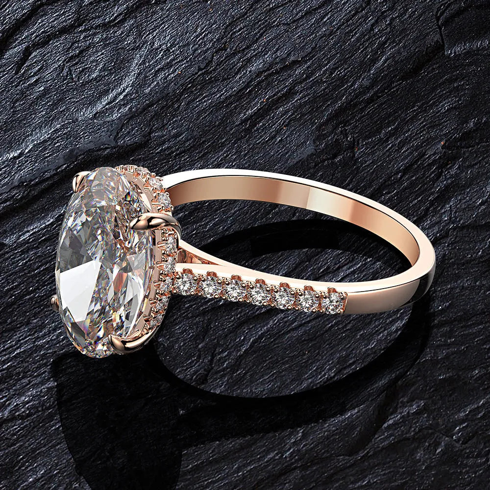 925 silver couple hipster suit ring with geometry design and zircon in rose gold