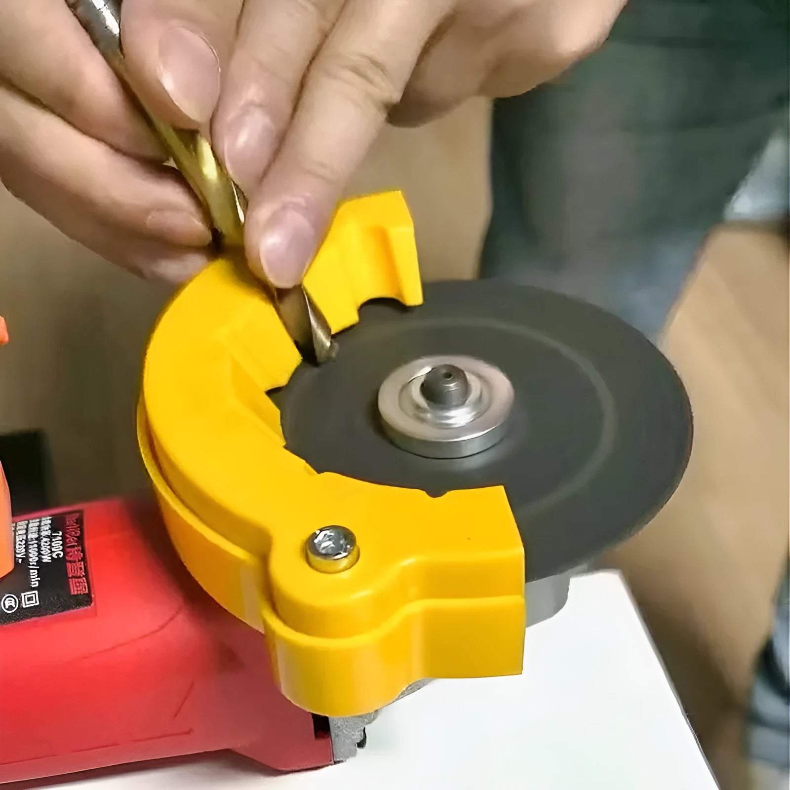 Plastic drill bit sander auxiliary tool for 100/125/115 angle grinders, 50g weight