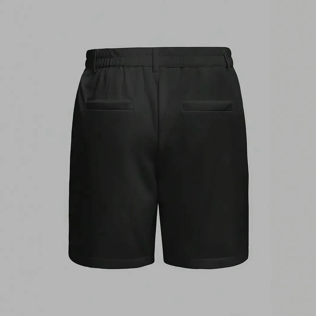 Men's casual sports shorts in cotton blend fabric with straight-leg Korean style design