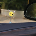 Swing spring bee car decoration made from soft fur ball material measuring 3x3cm