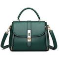 Women's soft PU square vertical shoulder bag with single strap available in black red green and blue