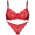Women's black French bra suit bikini set with underwire and fixed double-shoulder straps