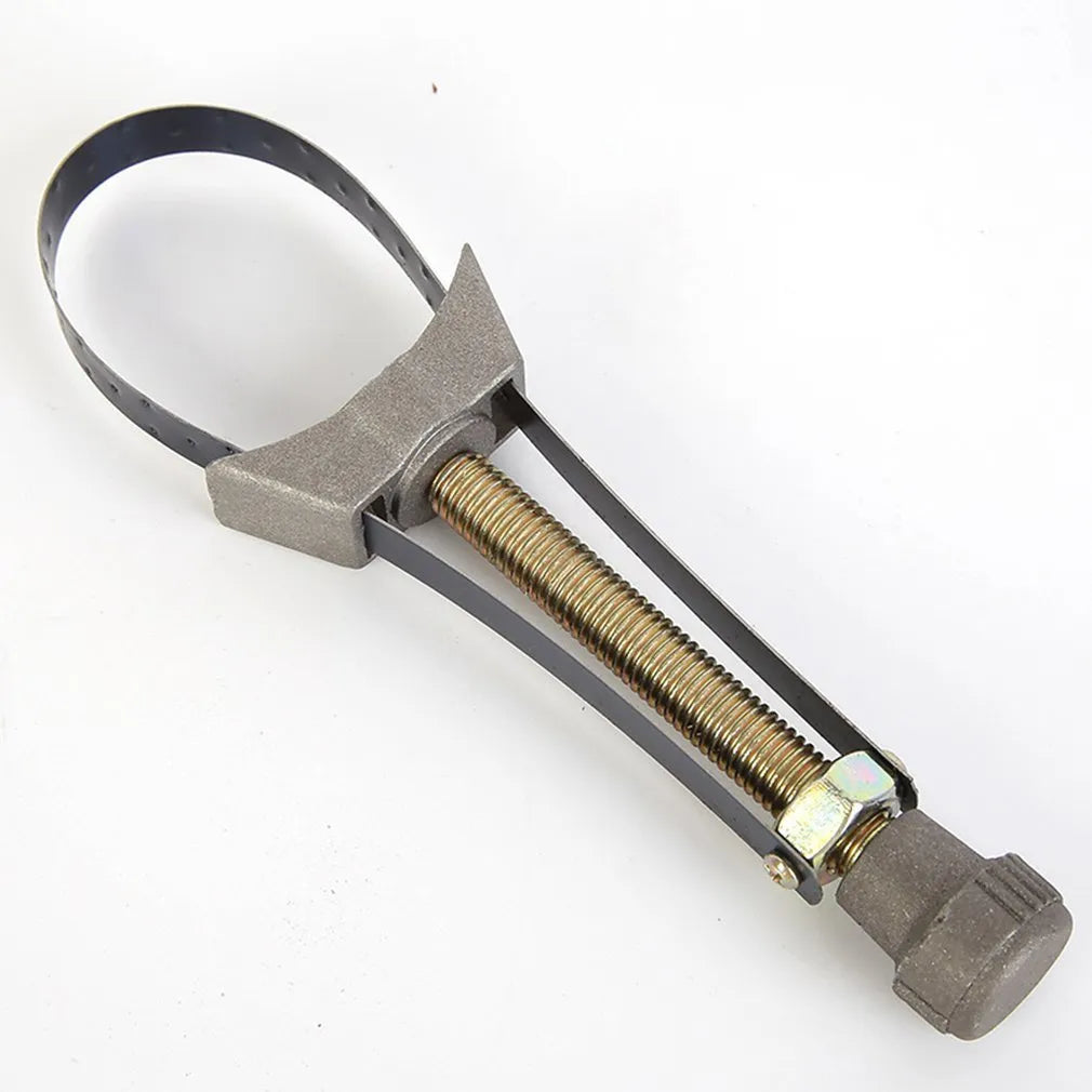 Silver single head hook wrench 12x25mm metric filter wrench in aluminium and iron, 150g