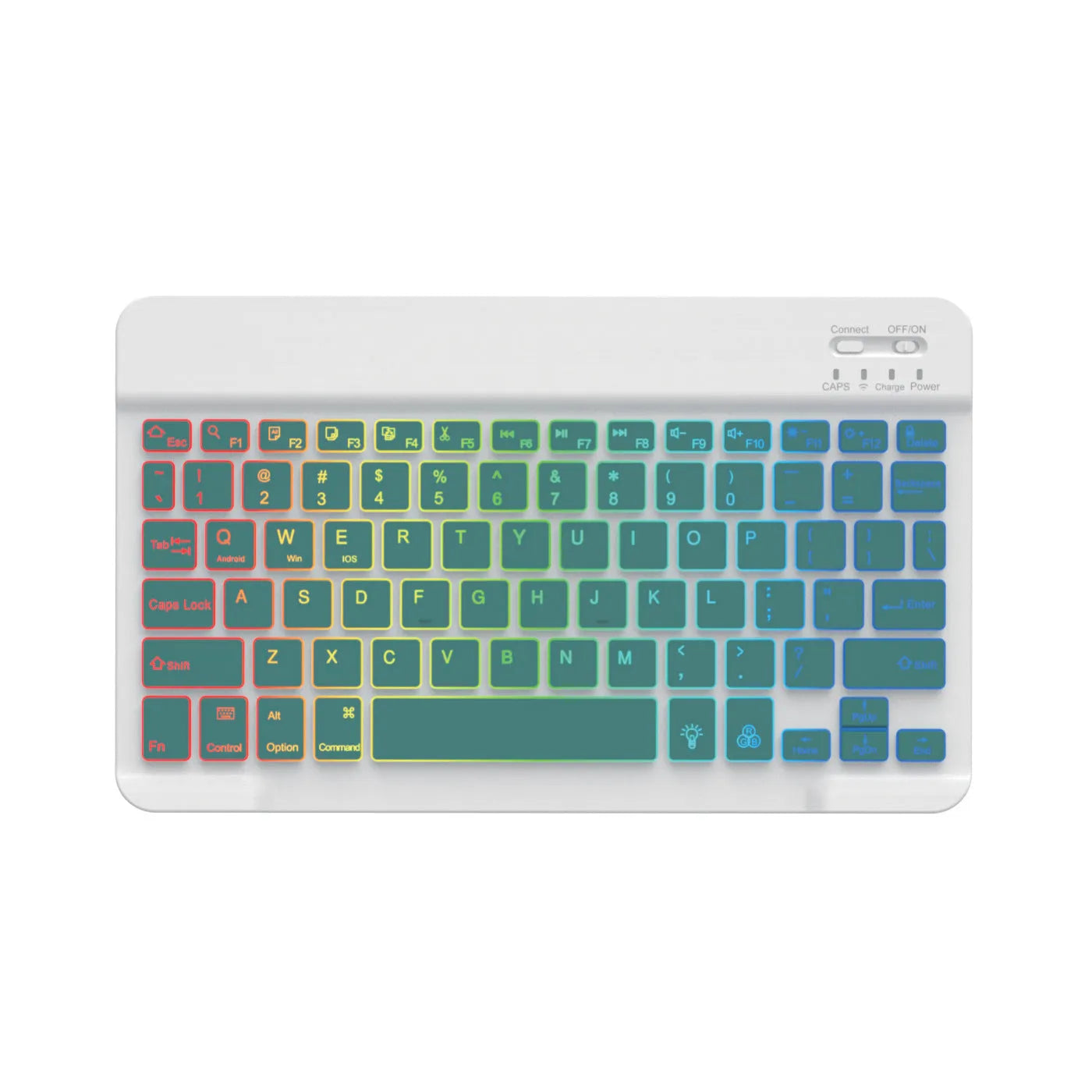 10-inch backlit Bluetooth wireless keyboard for tablets in multiple colour options