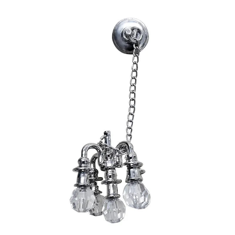 Mini gold and silver metal retro ceiling light photo prop decorations measuring 5x2cm