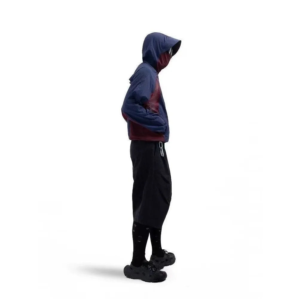Mesh stitching thin UV protection sun protective clothes in desert brown, light grey, red, and blue colours