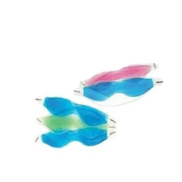 Gel ice eye mask 16 x 5cm in green, blue, red, or yellow for summer eye relief