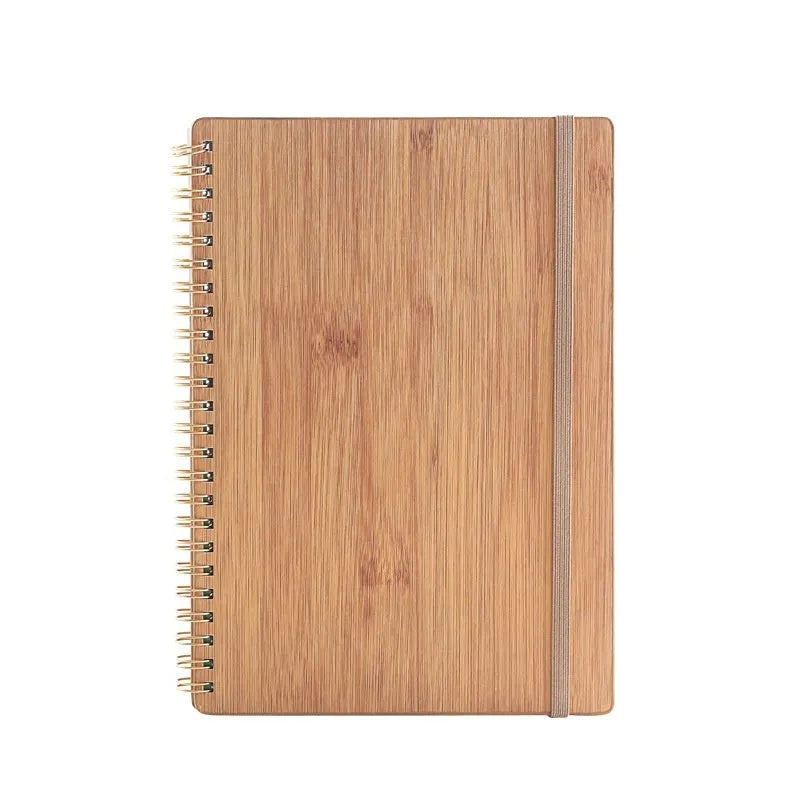 Erasable coil notebook with customisable cover options, featuring waterproof rock paper and included pen