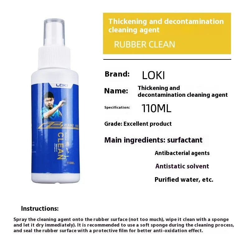 110ml table tennis rubber cleaning liquid with sponge applicator