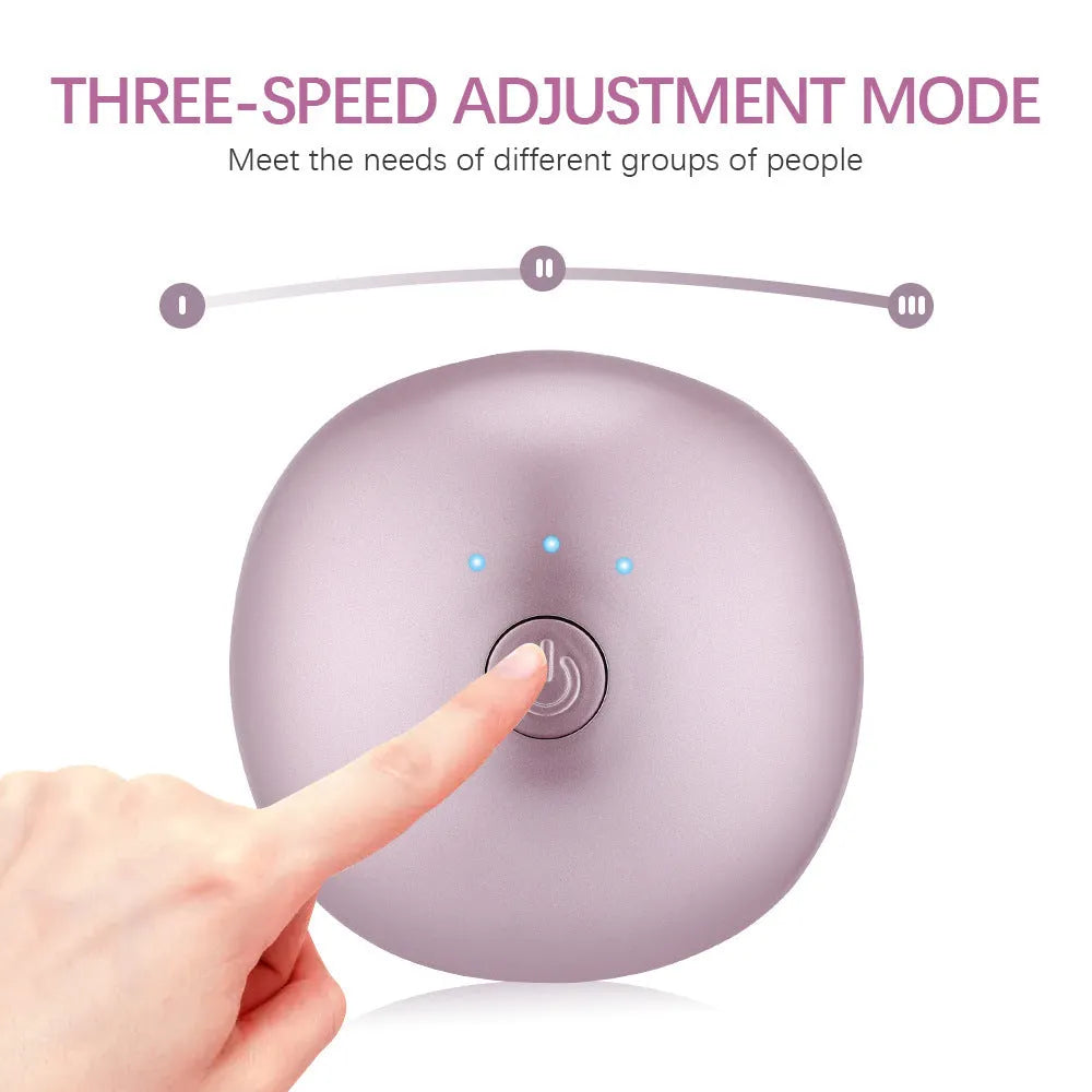 USB rechargeable roller massage electric face-lift device in Rose Red ABS plastic for reducing fine lines and puffiness