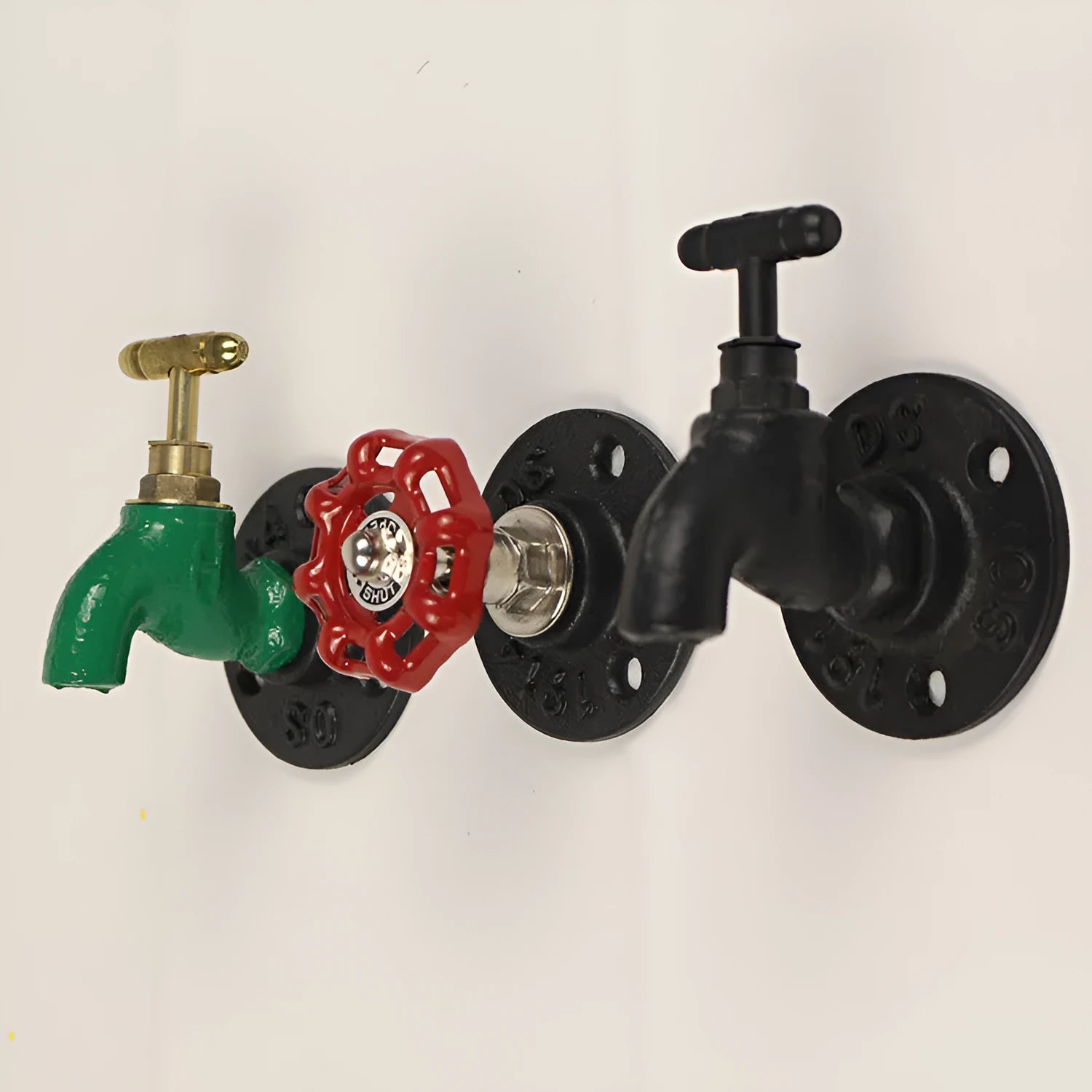 Modern industrial style metal towel hook with water pipe design for wall mounting