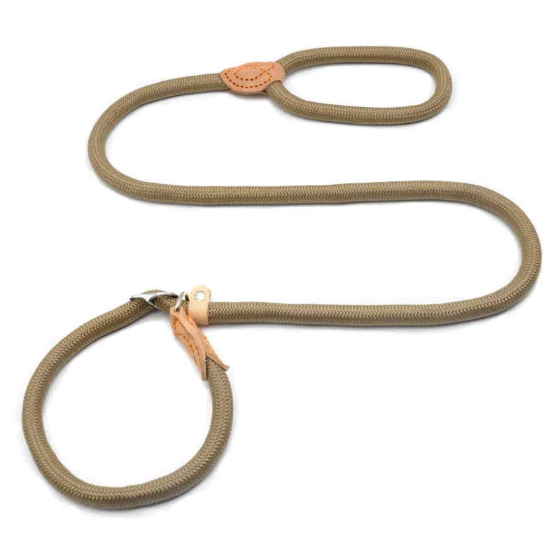 Blast race training dog leash with automatic tightening rope collar in multiple colour options.