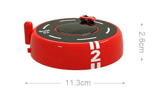 Solar-powered round car-shaped perfume diffuser with USB charging port in black, red, or white