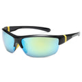 Men's outdoor athletic glasses with semi-frameless frame and PC lenses for cycling