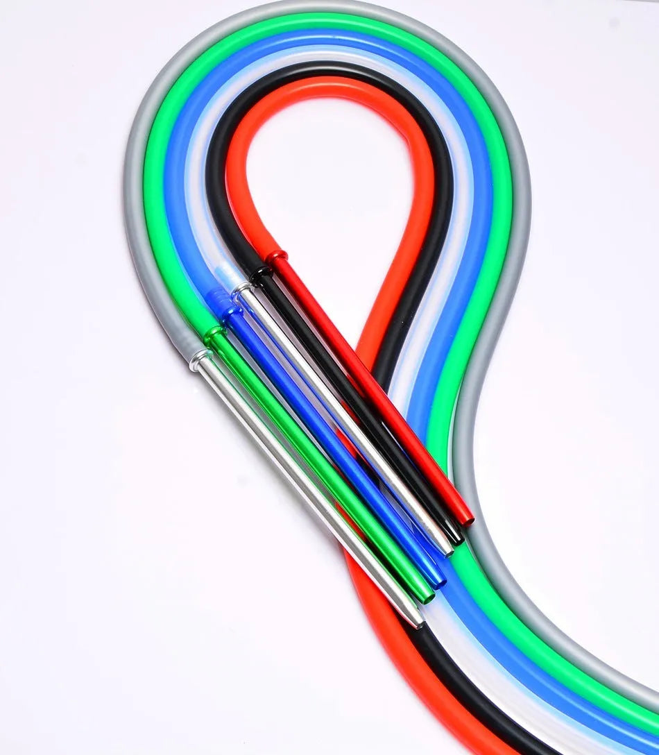 Silicone hookah pipe with aluminium mouthpiece in one of six colour options.