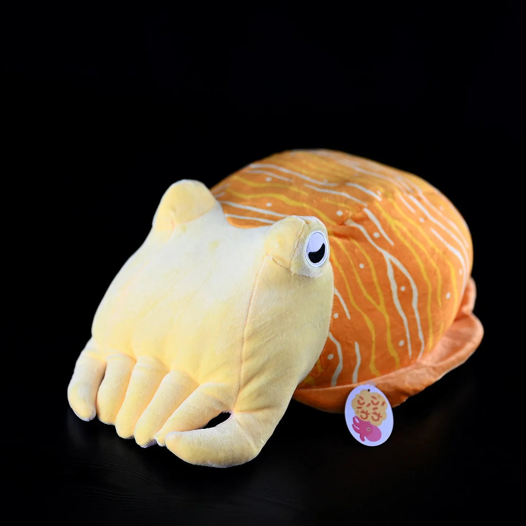 Cute cuttlefish plush doll with flannel surface, 42cm tentacles to tail, belly width 26cm